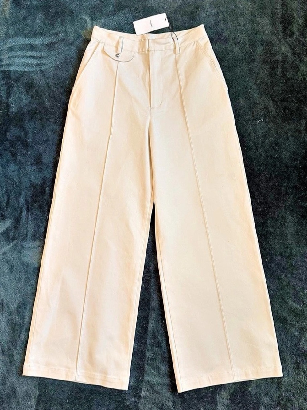 NWT MOUSSY Off White Wide Leg High Rise Jeans Pants Size 1